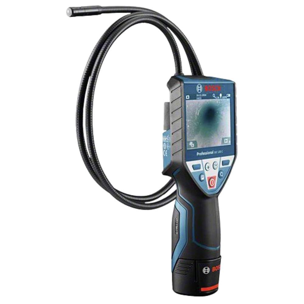 Caméra d'inspection Bosch Professional GIC 12V-5-27 C (Longueur du câble : 150 cm, Fonction Orientation AutoUp, Affichage Haute résolution : écran 5’’, 1280 x 720 px, Coffret L-boxx)