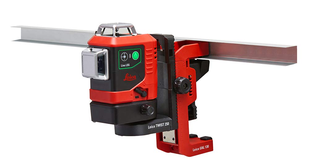 Leica Lino L6G – laser ligne 3x360 degrés avec batterie Li-ion, chargeur, adaptateur magnétique innovant et support mural, en coffret (laser vert, portée : 35 m)