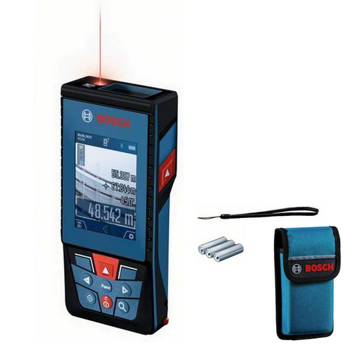 Bosch Professional télémètre Laser GLM 100-25 C (caméra intégrée, portée : Jusqu’à 100 m, Robuste, IP54, ± 1,5 mm*, 3 Piles AA, dragonne, Housse)