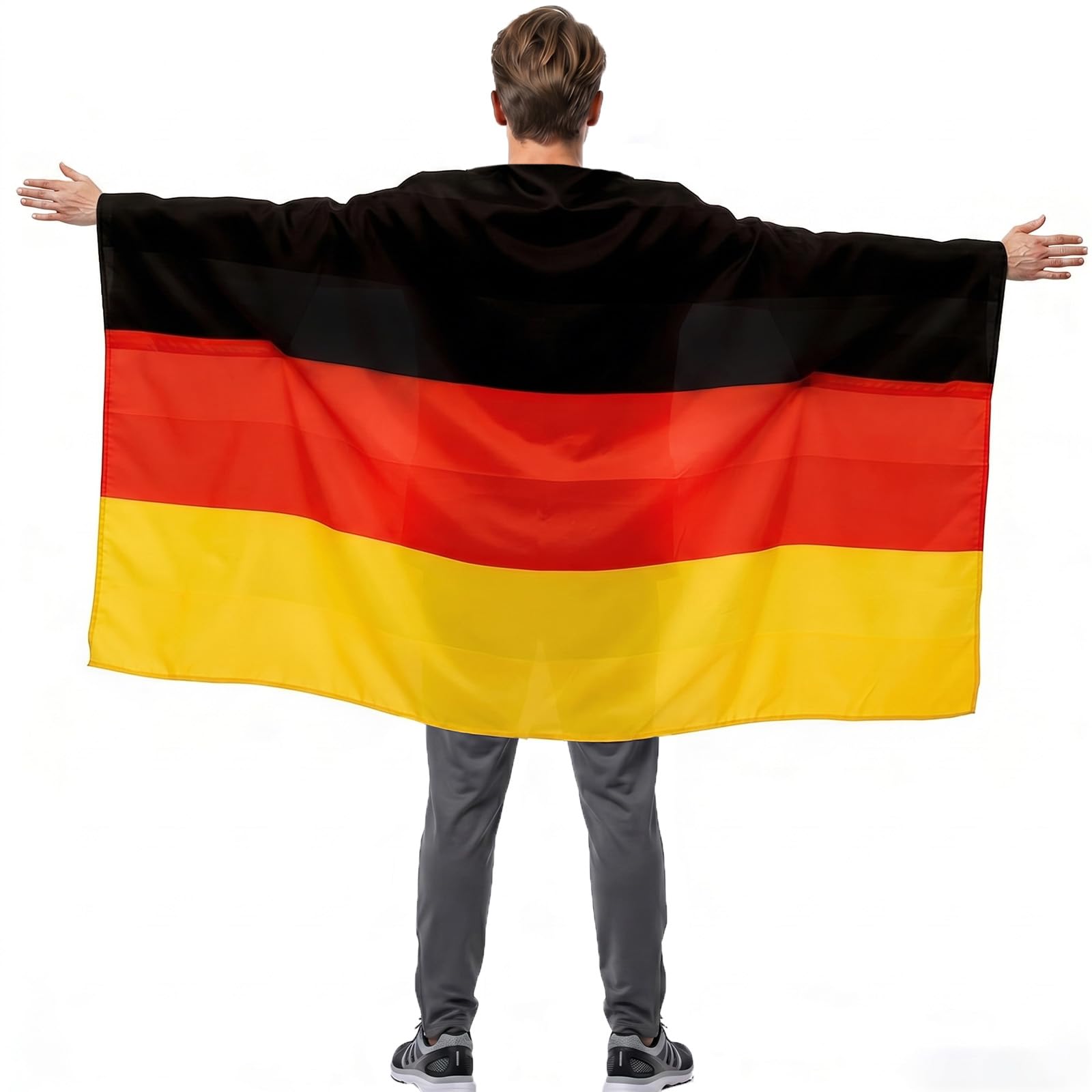 YESAH Cape Drapeau Français pour Coupe du Monde 2026,90x150cm,Cape de Supporter France en Polyester, Légère et Portable pour Stade, Matchs, Fêtes et Événements Sportifs