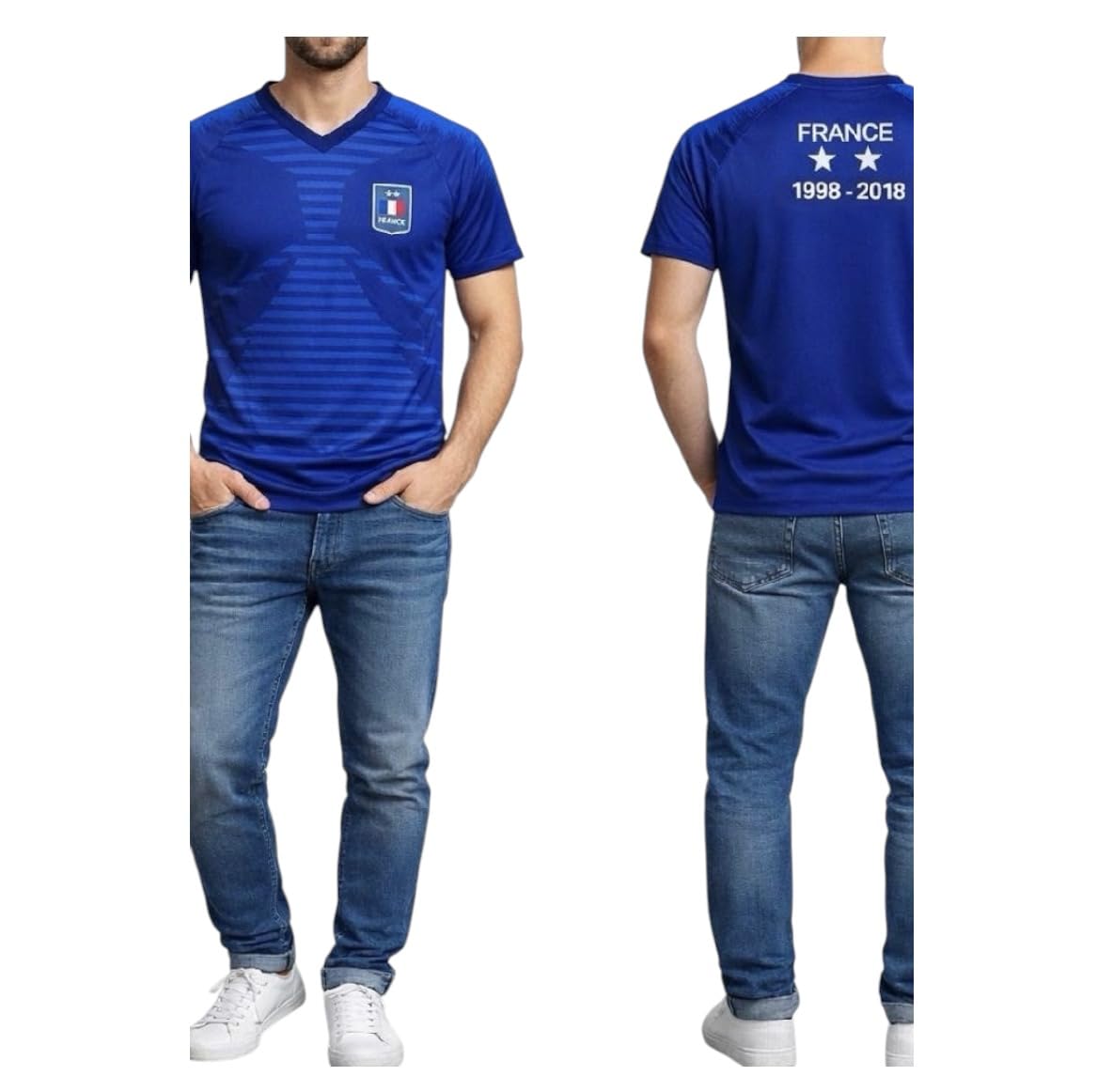 T-shirt de France, vêtements de football, adultes unisexe, t-shirt de football, cadeaux de football, t-shirt de sport, vêtements de sport