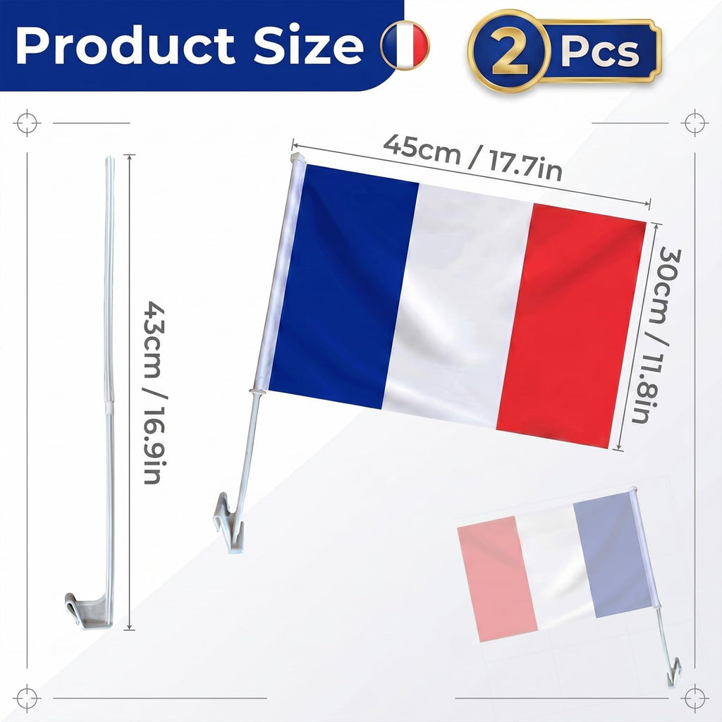 YESAH Cape Drapeau Français pour Coupe du Monde 2026,90x150cm,Cape de Supporter France en Polyester, Légère et Portable pour Stade, Matchs, Fêtes et Événements Sportifs