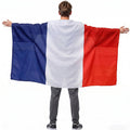 YESAH Cape Drapeau Français pour Coupe du Monde 2026,90x150cm,Cape de Supporter France en Polyester, Légère et Portable pour Stade, Matchs, Fêtes et Événements Sportifs