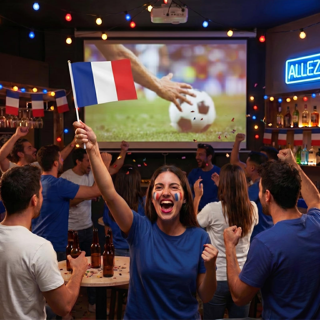YESAH Cape Drapeau Français pour Coupe du Monde 2026,90x150cm,Cape de Supporter France en Polyester, Légère et Portable pour Stade, Matchs, Fêtes et Événements Sportifs