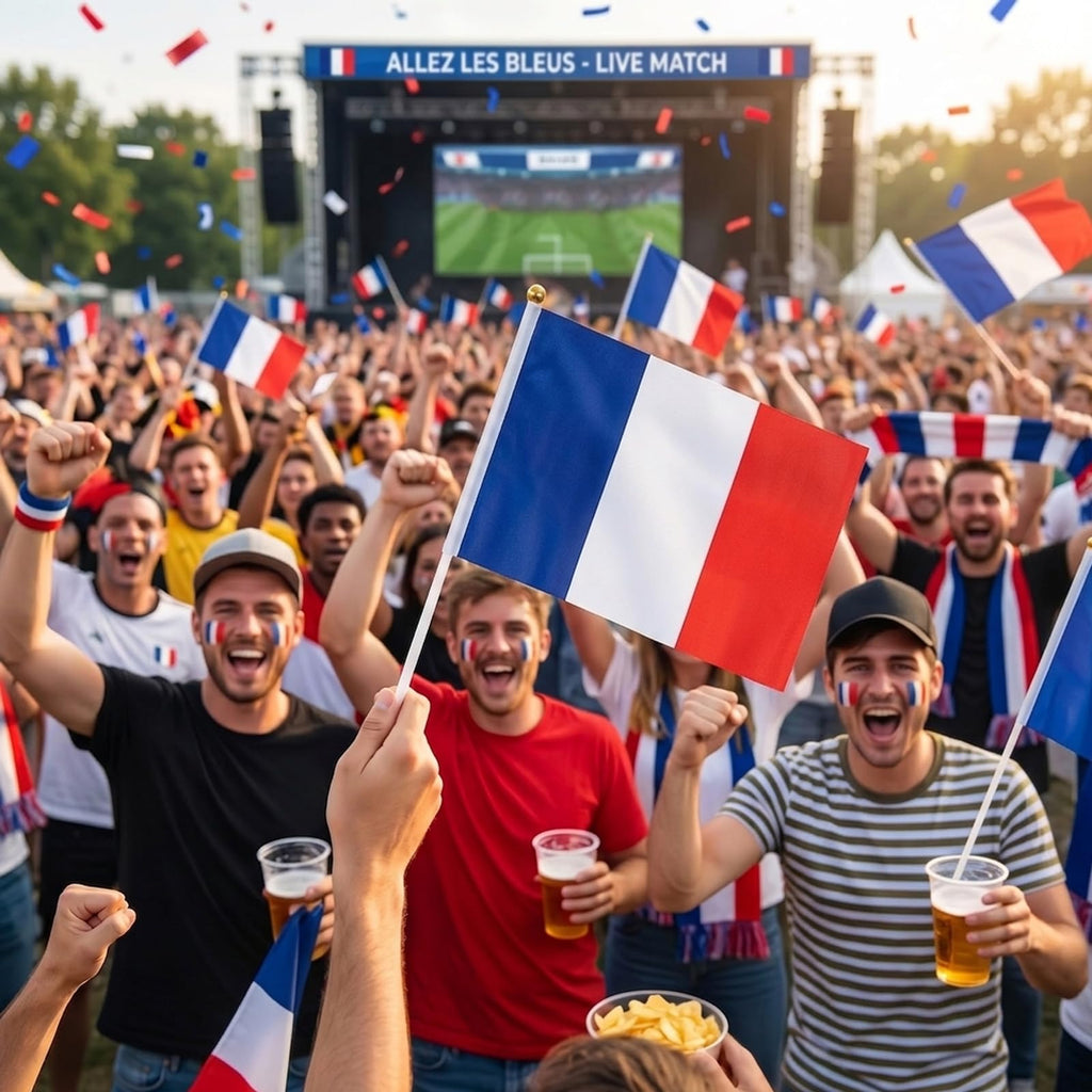 YESAH Cape Drapeau Français pour Coupe du Monde 2026,90x150cm,Cape de Supporter France en Polyester, Légère et Portable pour Stade, Matchs, Fêtes et Événements Sportifs