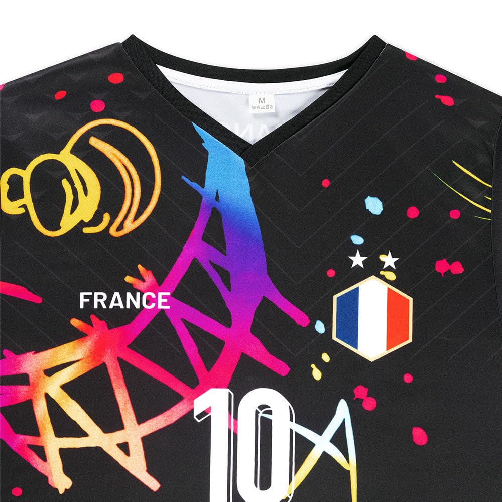 Maillot de Foot France Mbappé - Tenue de Football - Enfants et Adultes - Ensemble Foot
