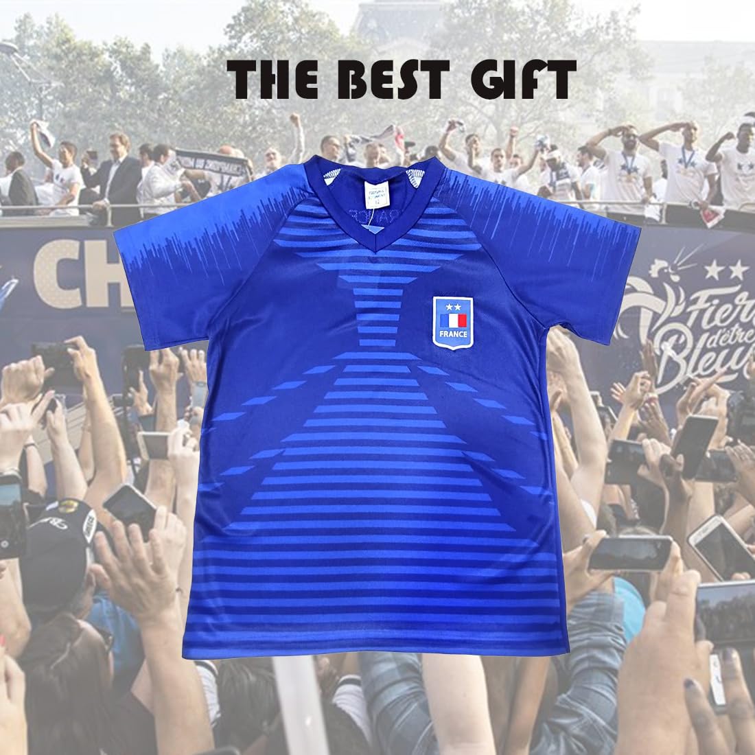 T-shirt de France, vêtements de football, adultes unisexe, t-shirt de football, cadeaux de football, t-shirt de sport, vêtements de sport