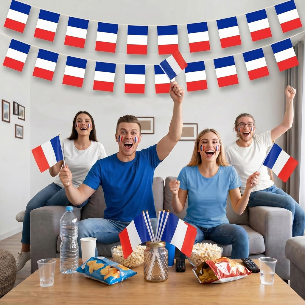 YESAH Cape Drapeau Français pour Coupe du Monde 2026,90x150cm,Cape de Supporter France en Polyester, Légère et Portable pour Stade, Matchs, Fêtes et Événements Sportifs