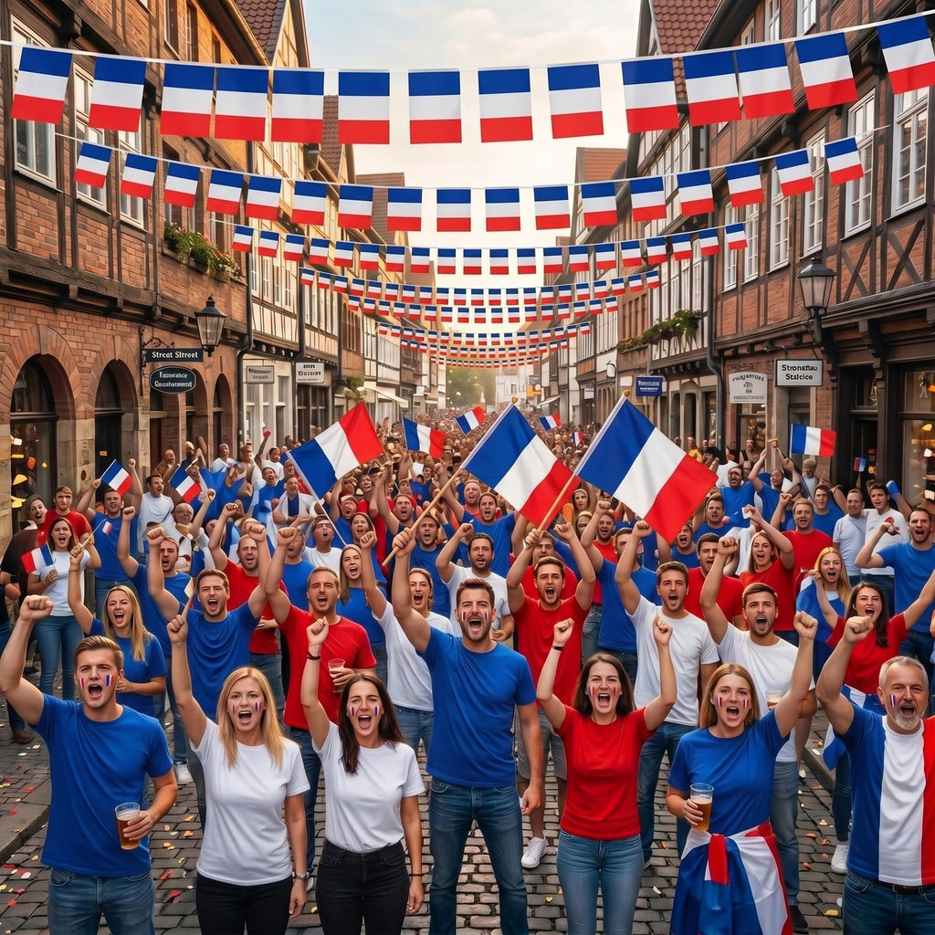 YESAH Cape Drapeau Français pour Coupe du Monde 2026,90x150cm,Cape de Supporter France en Polyester, Légère et Portable pour Stade, Matchs, Fêtes et Événements Sportifs