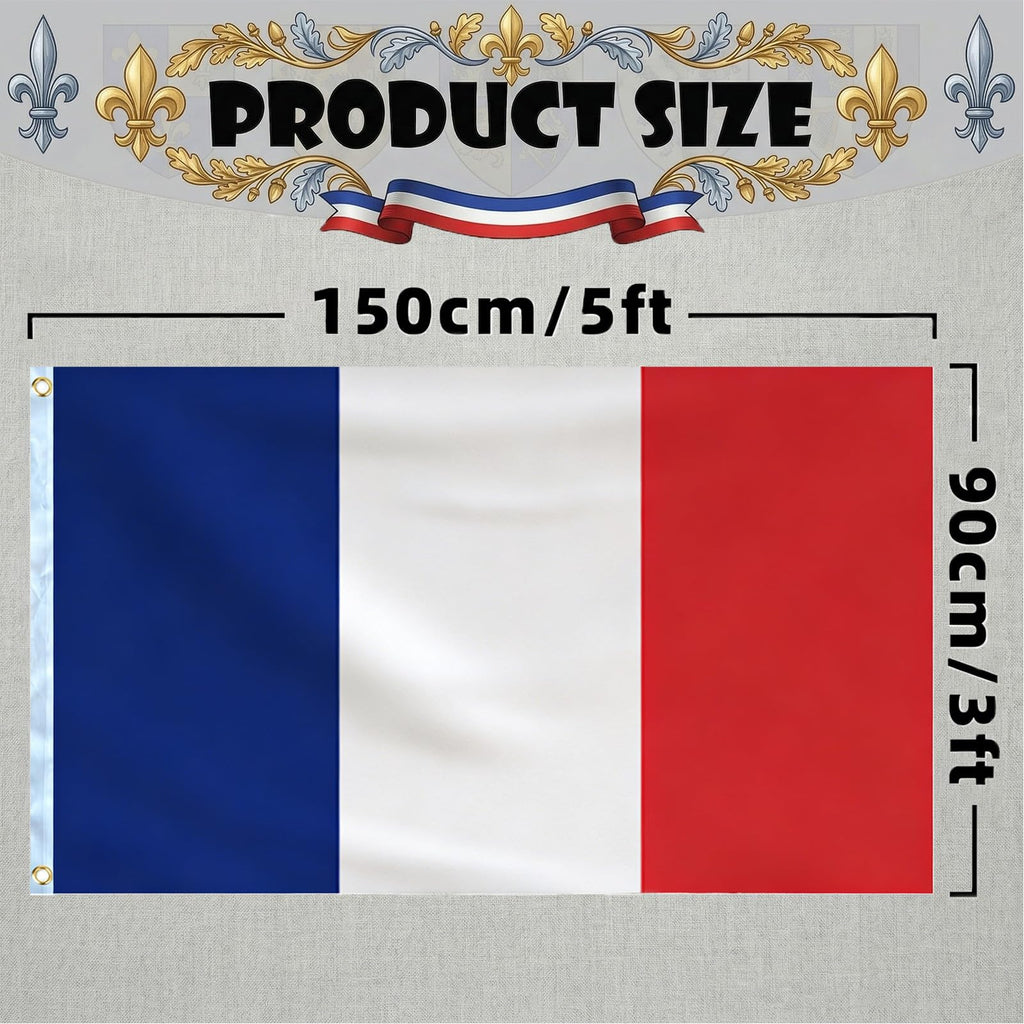 YESAH Cape Drapeau Français pour Coupe du Monde 2026,90x150cm,Cape de Supporter France en Polyester, Légère et Portable pour Stade, Matchs, Fêtes et Événements Sportifs